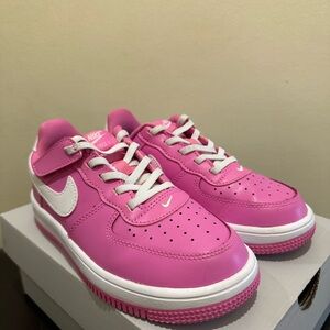 Like NewLittle Girl PS Nike Air Force 1 EasyOn  FN0237 600 Playful Pink White 1Y